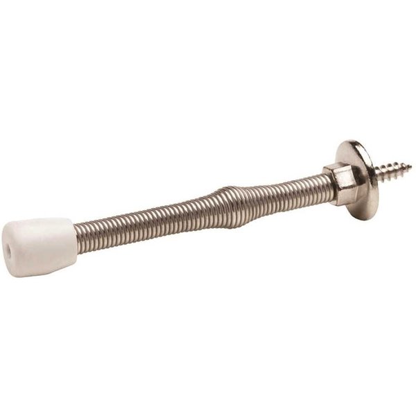 Everbilt Satin Nickel Light Duty Spring Door Stop 28487